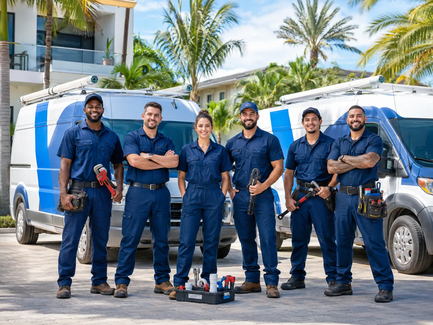BluePalm Plumbing service team in Miami