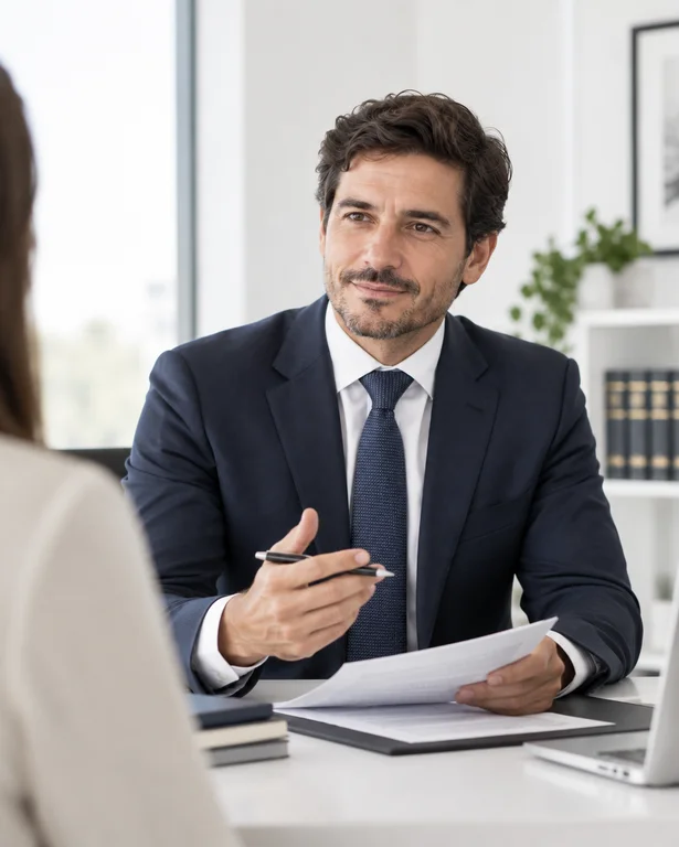 Tomás Figueroa durante una consulta